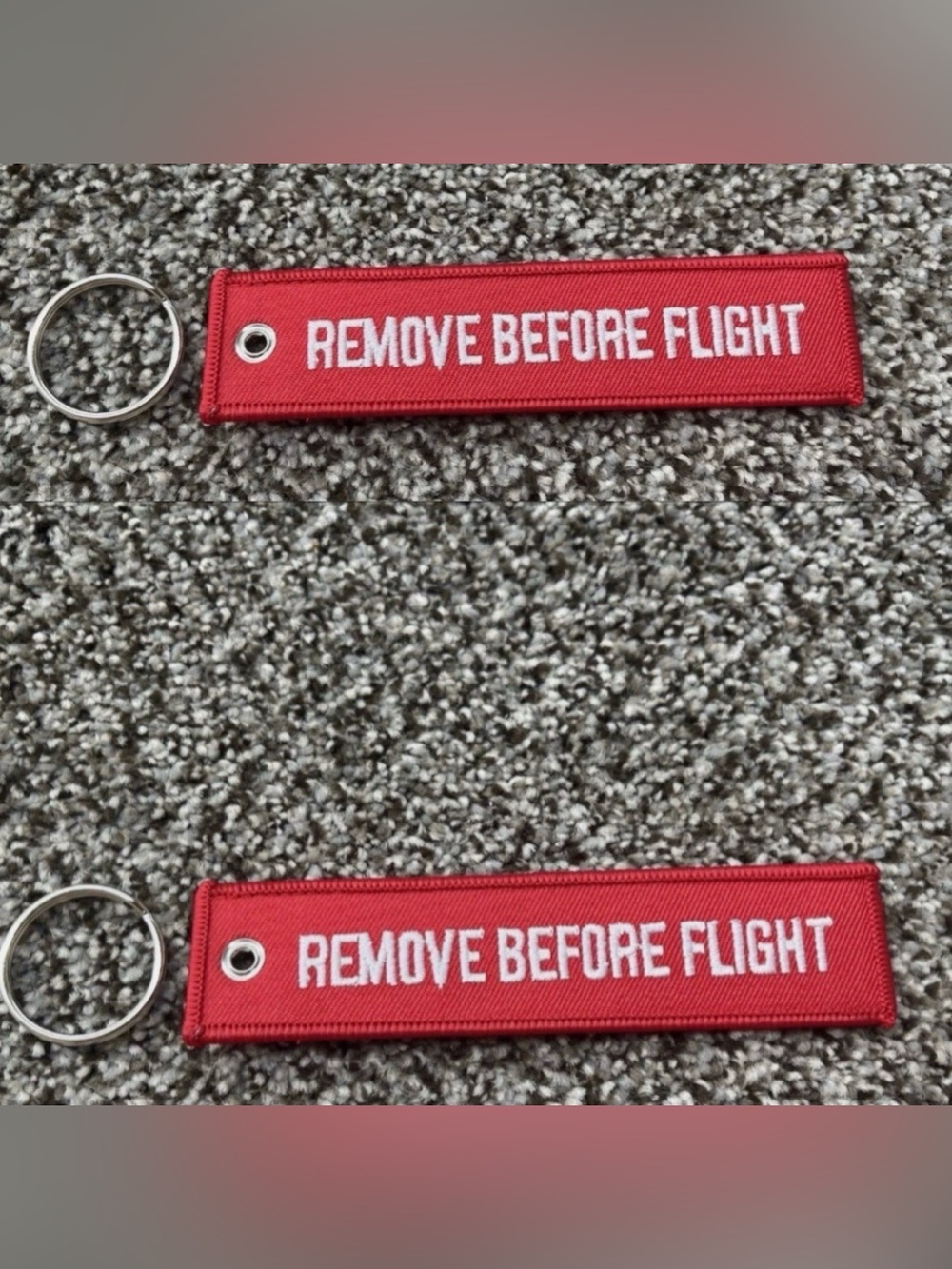 2Pack Remove Before Flight Keychain